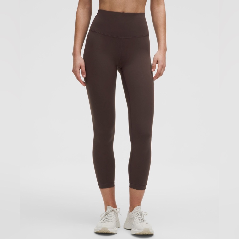 lululemon athletica Espresso Wunder Train high rise leggings 25”